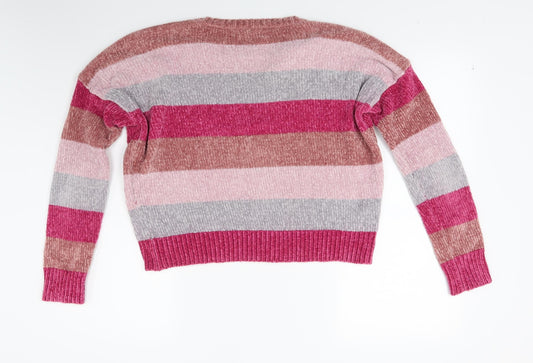 Romeo Juliet Womens Multicoloured Striped Pullover Jumper Size M