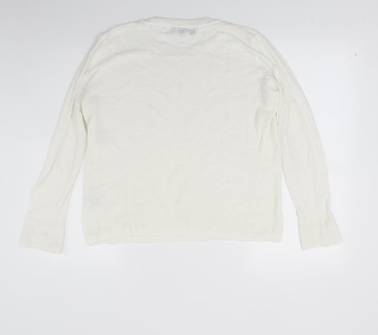 Alice collins Womens White Pullover Jumper Size 16
