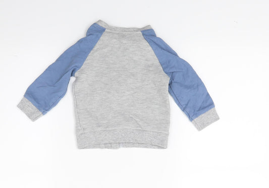 M&Co Baby Grey Full Zip Jumper Size 6-9 Months - Star