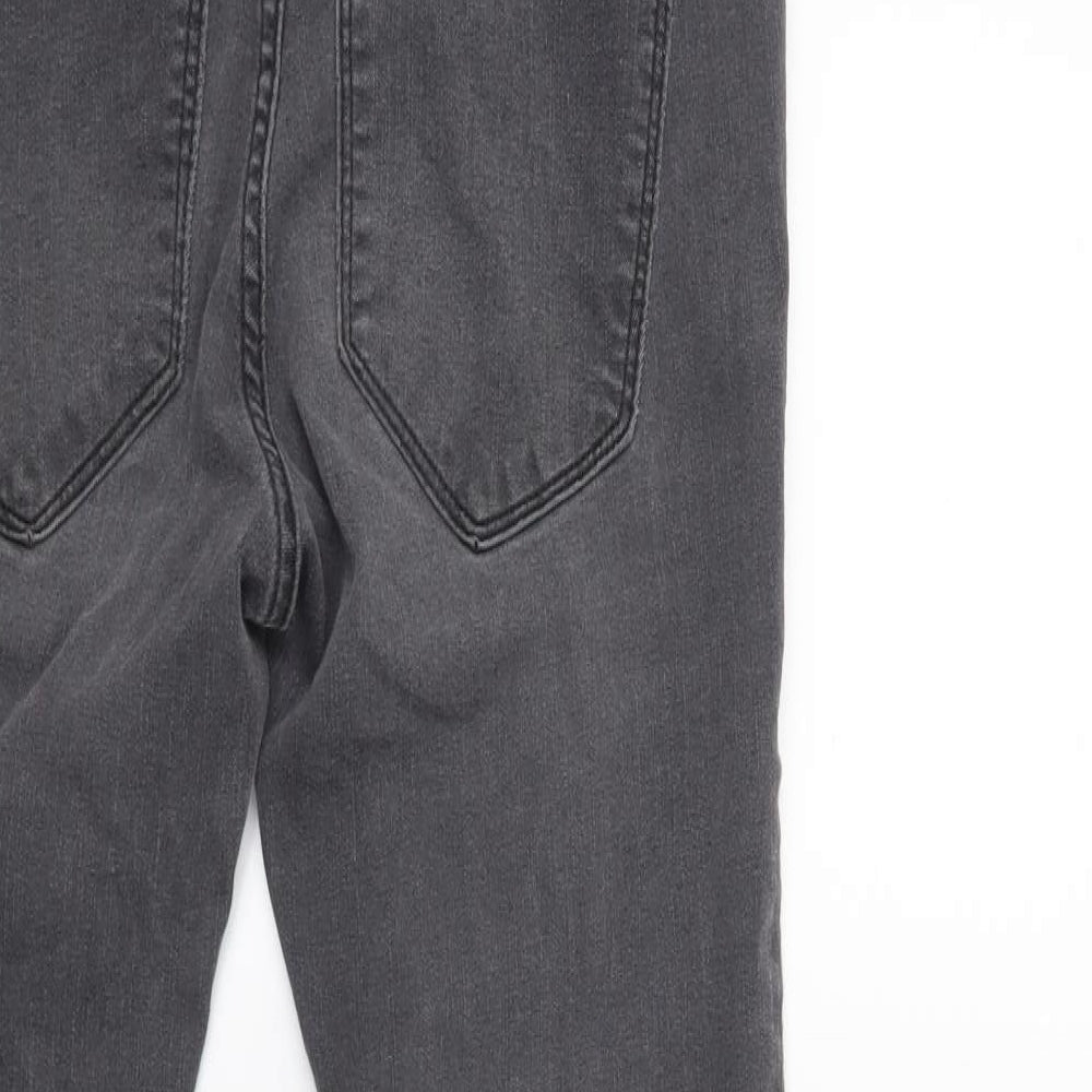 New Look Womens Grey Denim Skinny Jeans Size 8 L27 in