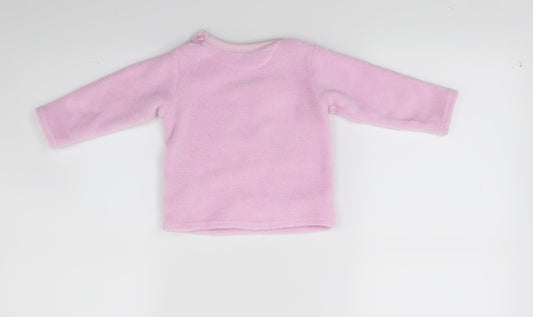 Early days Baby Pink Flannel Pullover Jumper Size 12-18 Months - Monkey