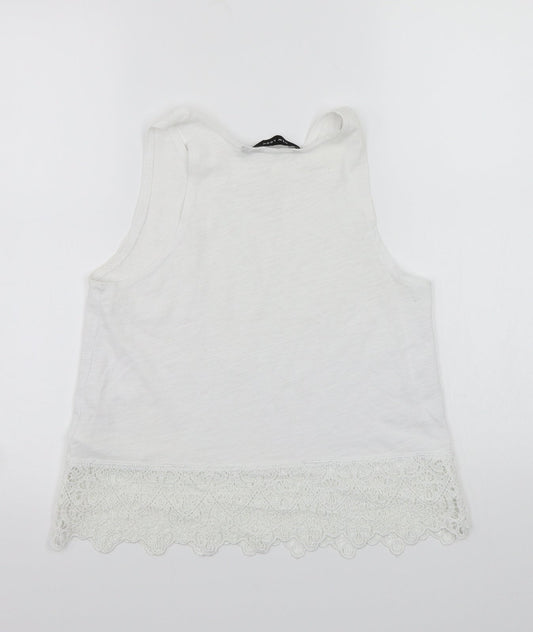 Newlook Womens White Basic Tank Size 6