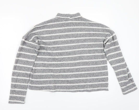 BDG Womens Grey Striped Pullover Jumper Size M