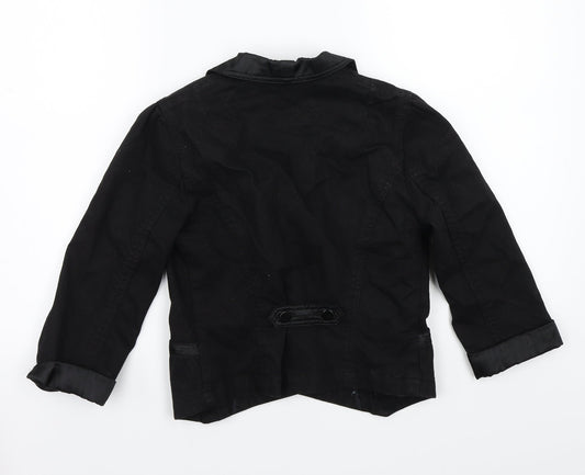H&M Womens Black Jacket Coat Size 8