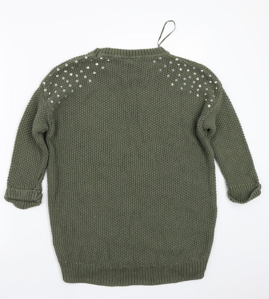 Topshop Womens Green Pullover Jumper Size 6