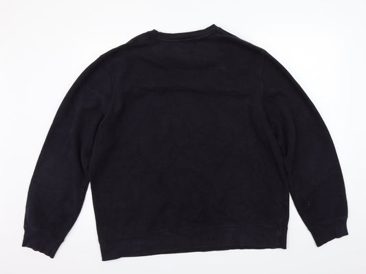 Easy Mens Black Pullover Jumper Size XL