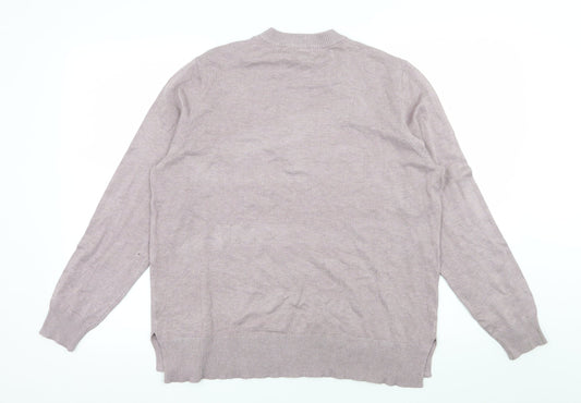 H&M Womens Purple Knit Pullover Jumper Size L