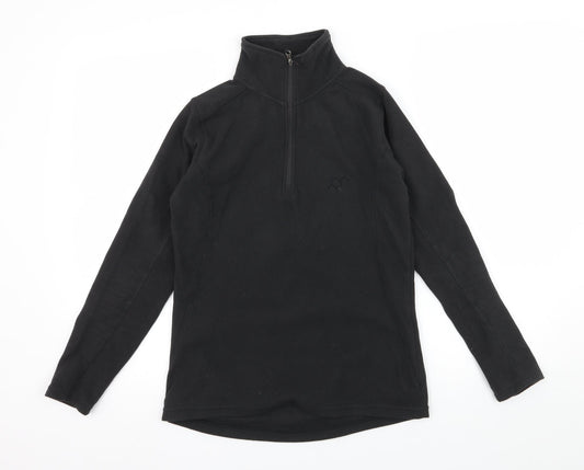 Technicals Womens Black Fleece Pullover Sweatshirt Size 8
