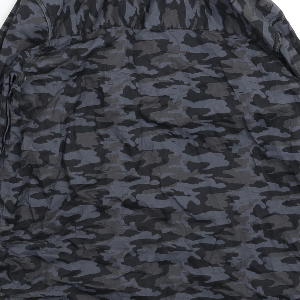 Primark Boys Grey Camouflage Basic Button-Up Size 12-13 Years