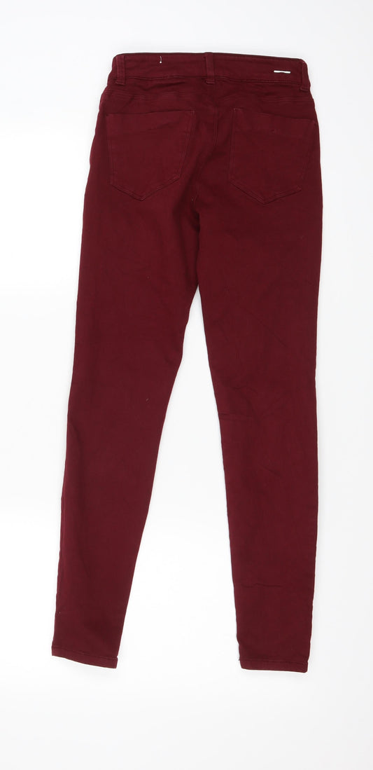 Zara Womens Red Skinny Jeans Size 8 L26 in