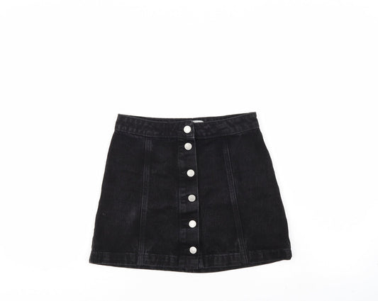 New Look Girls Black A-Line Skirt Size 11 Years