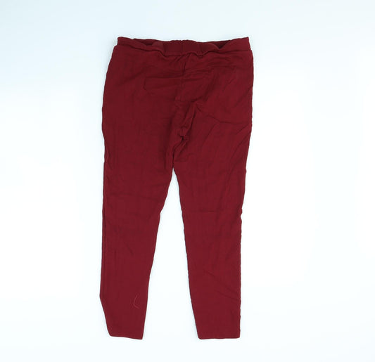 Preworn Womens Red Trousers Size 30 in L28 in