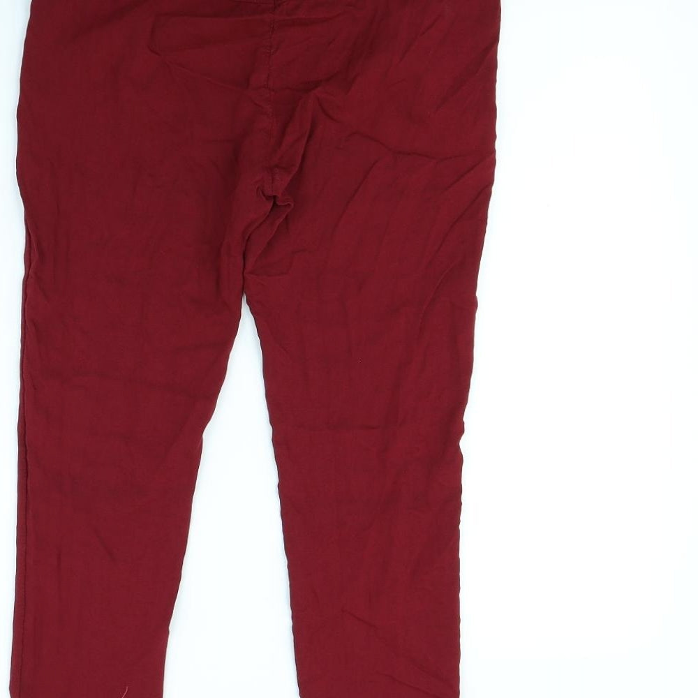 Preworn Womens Red Trousers Size 30 in L28 in