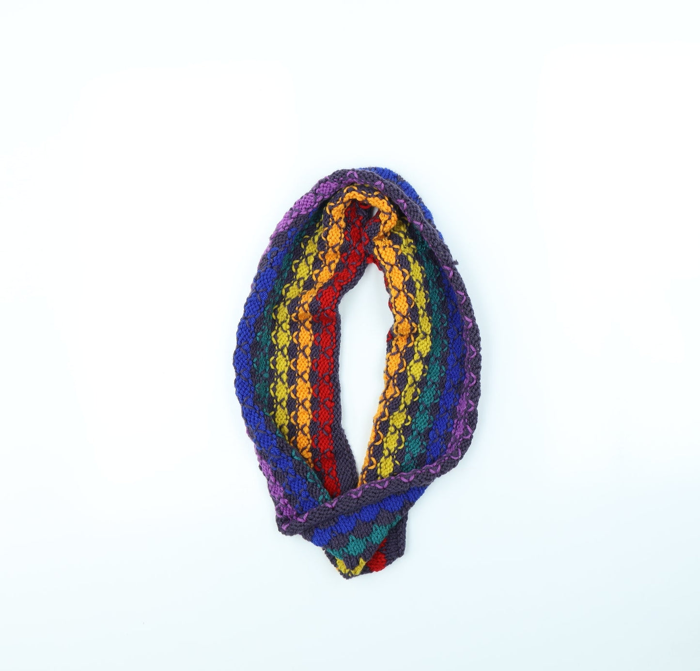Preworn Womens Multicoloured Striped Scarf