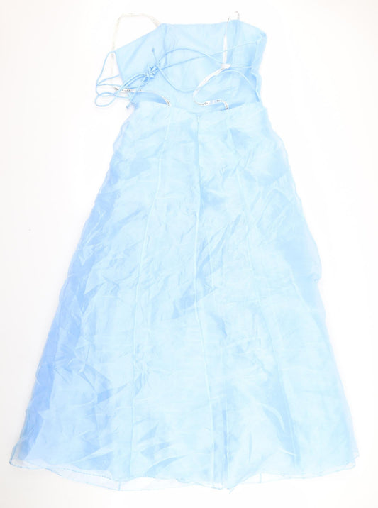 Preworn Womens Blue Rayon A-Line Size M