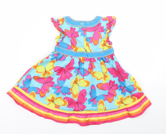 Butterfly Girls Multicoloured Floral A-Line Size 2 Years