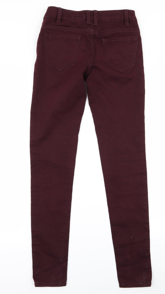 yesyes Womens Red Skinny Jeans Size 8 L31 in