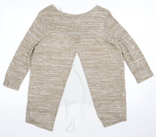 Epilogue Womens Beige Pullover Jumper Size 12