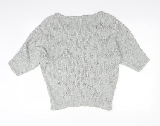 Mork Womens Grey Pullover Jumper Size M
