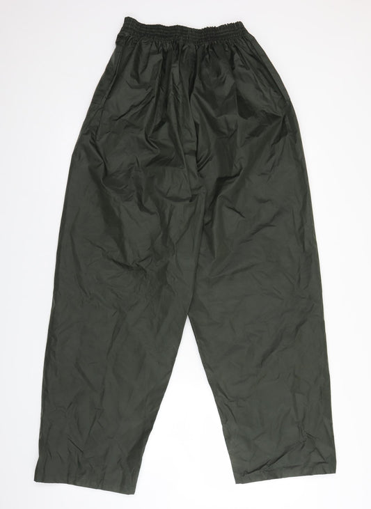 Harvey James Mens Green Rain Trousers Trousers Size L L30 in
