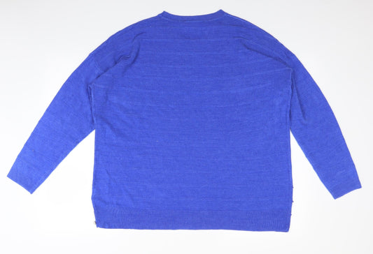 M&Co Womens Blue Pullover Jumper Size 18