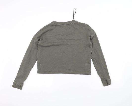 H&M Girls Green Pullover Jumper Size 11-12 Years