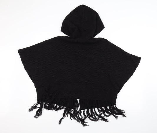 H&M Womens Black Knit Jacket Coatigan Size XS