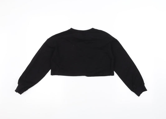 SheIn Girls Black Pullover Jumper Size 10 Years