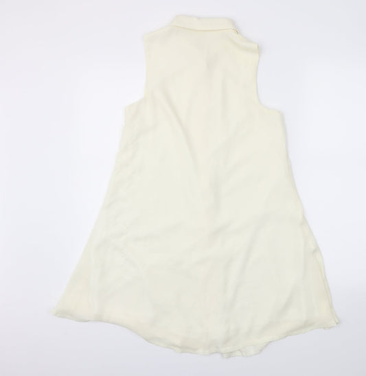 Missguided Womens Ivory Basic Button-Up Size 8