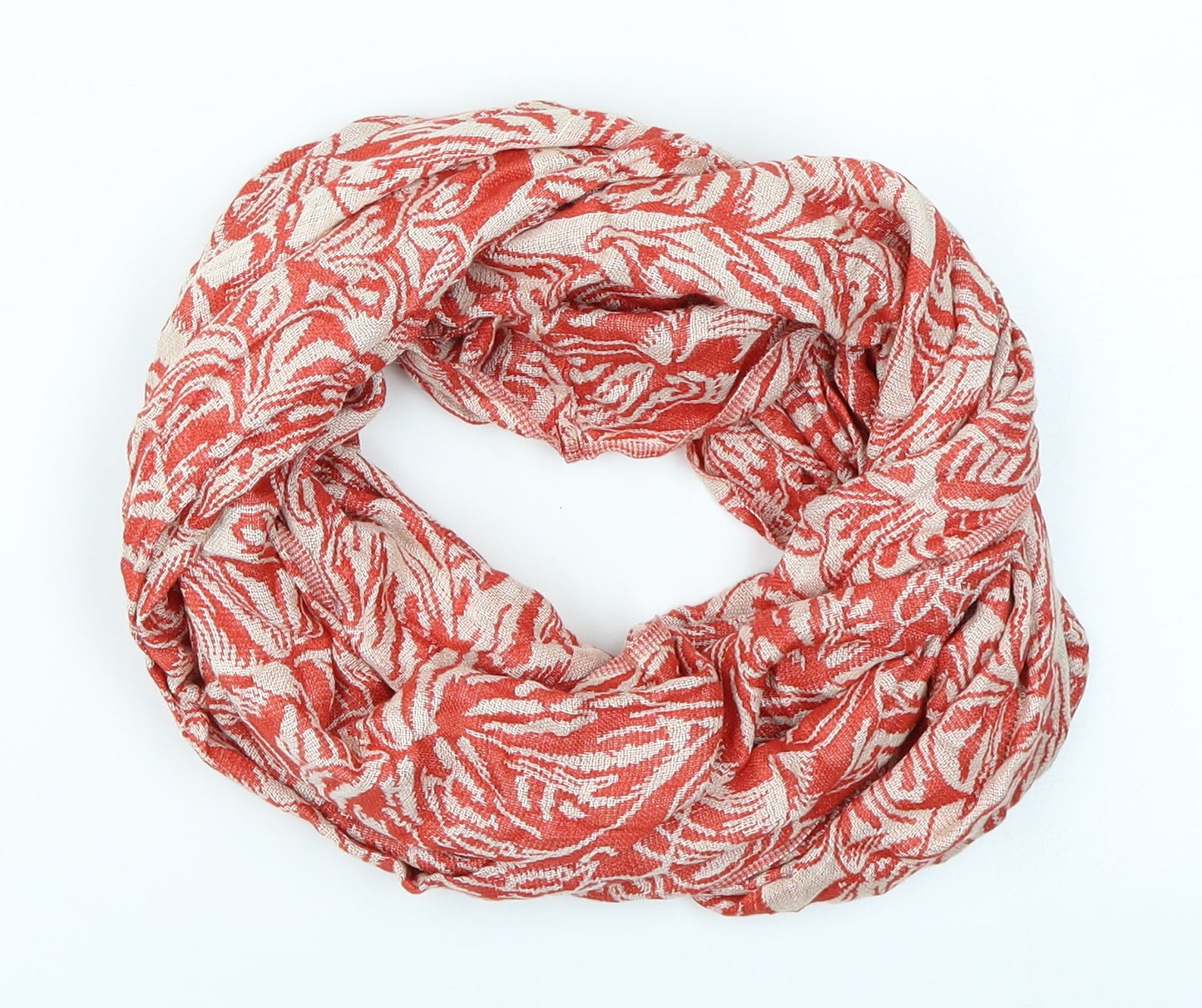Preworn Womens Red Floral Scarf