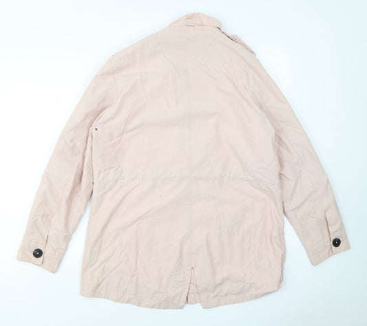 M&S Womens Pink Overcoat Coat Size 14