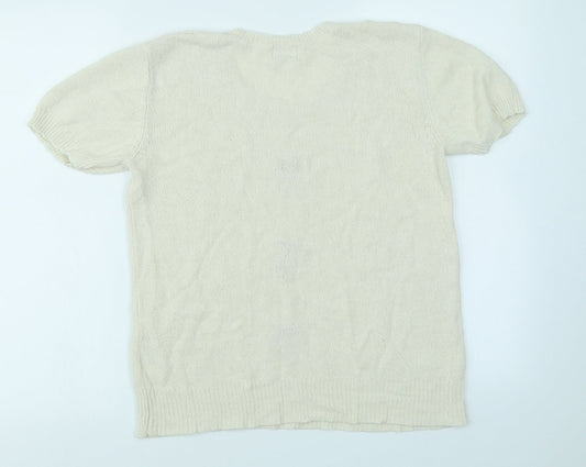 Roman Womens Ivory Pullover Jumper Size S