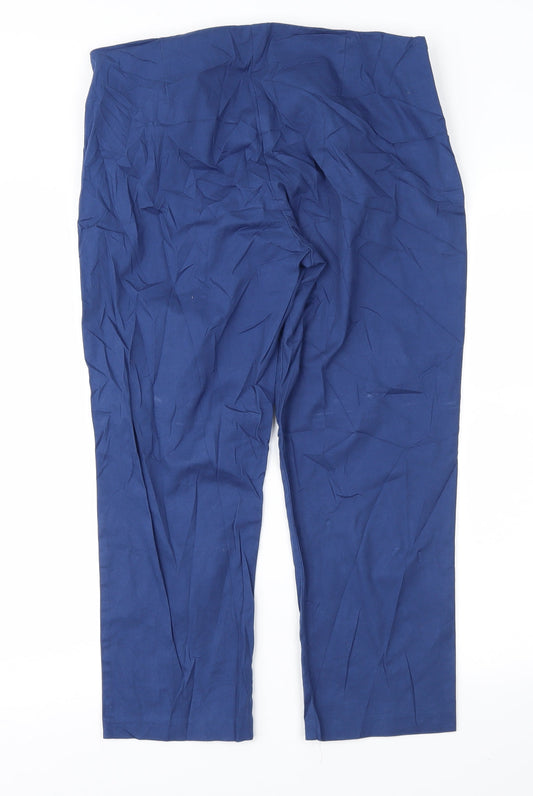 Trucco Womens Blue Cropped Trousers Size 14 L24 in
