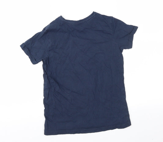 George Girls Blue Basic T-Shirt Size 9-10 Years