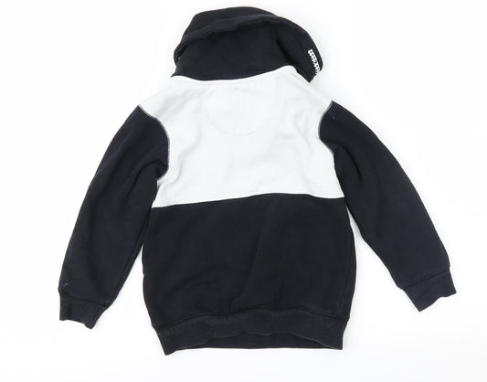 Matalan Boys Black Colourblock Pullover Sweatshirt Size 6 Years