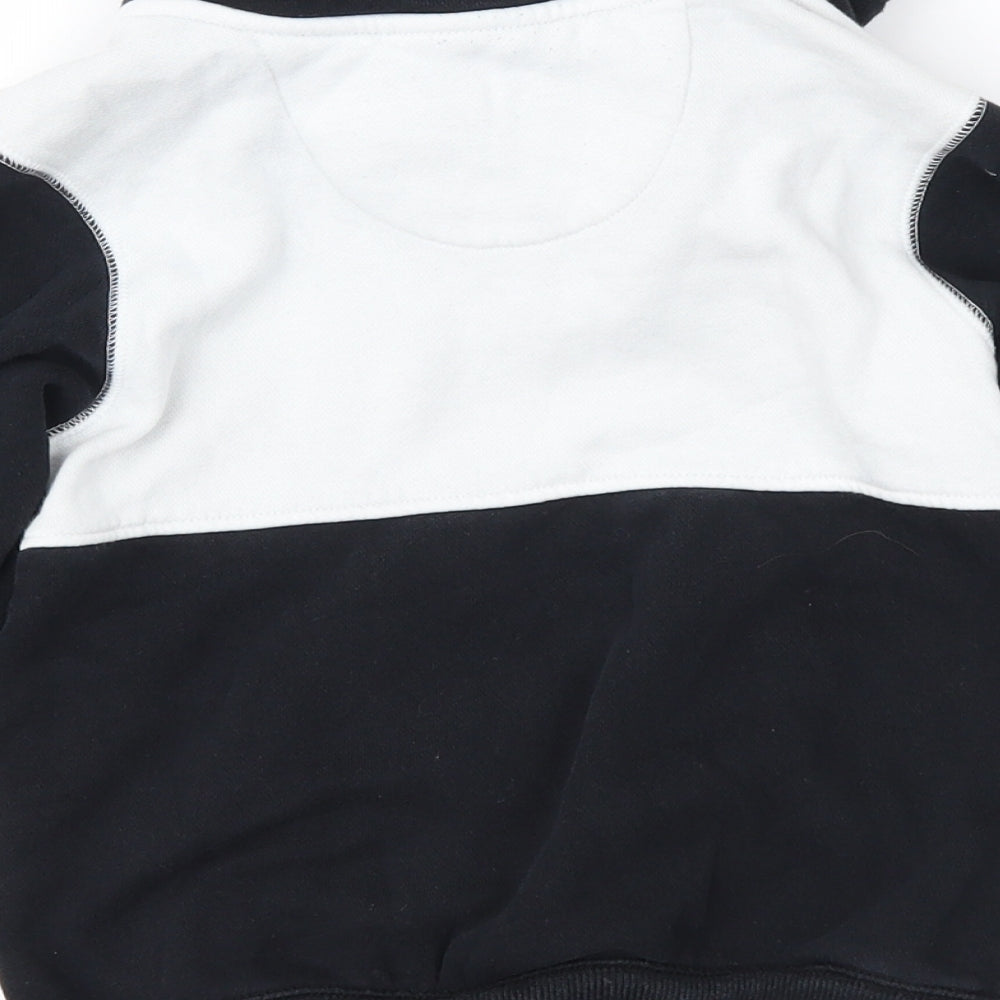 Matalan Boys Black Colourblock Pullover Sweatshirt Size 6 Years