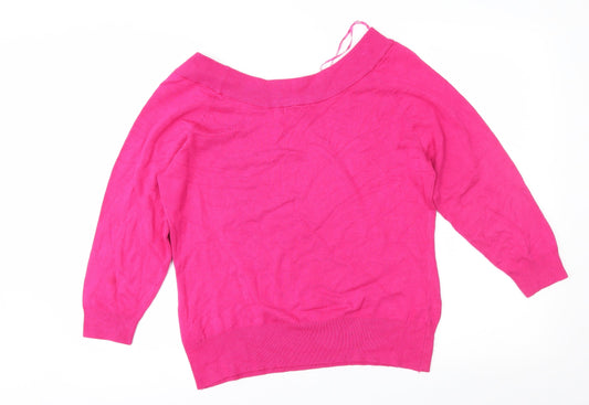 Debbie Morgan Womens Pink Pullover Jumper Size XL