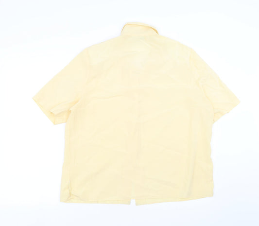 Design essentials Womens Yellow Basic Blouse Size 16 - Embroidered detail