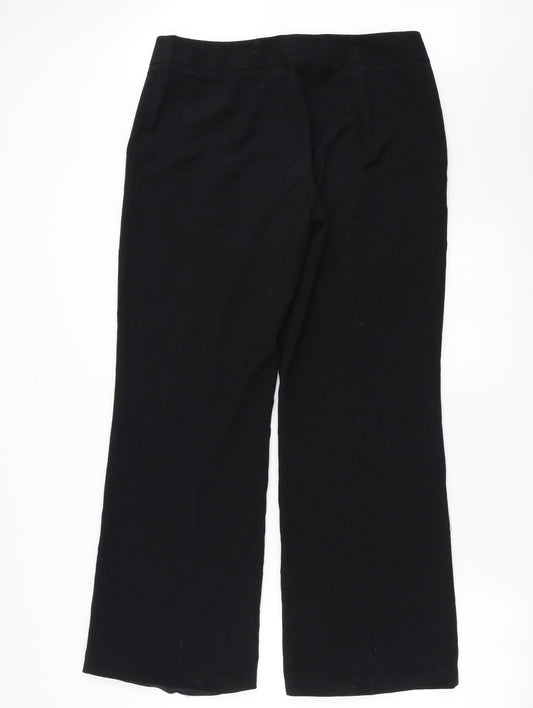 Marks and Spencer Womens Black Trousers Size 14 L29 in