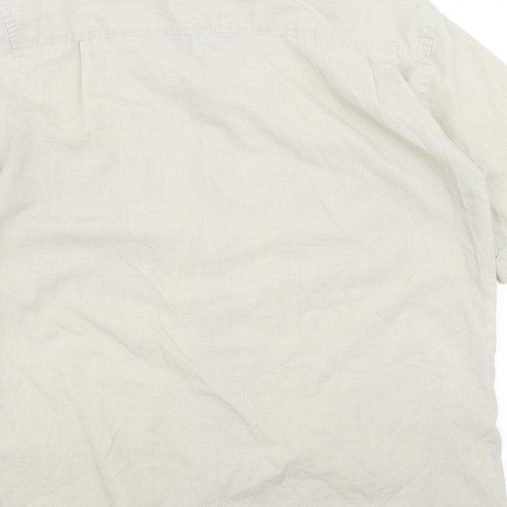 Marks and Spencer Mens Green Button-Up Size S