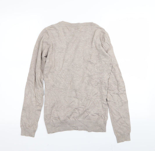 Paza Italia Womens Beige Cardigan Jumper Size S