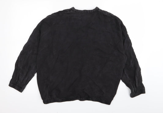 Zara Womens Black Full Zip Jumper Size 4