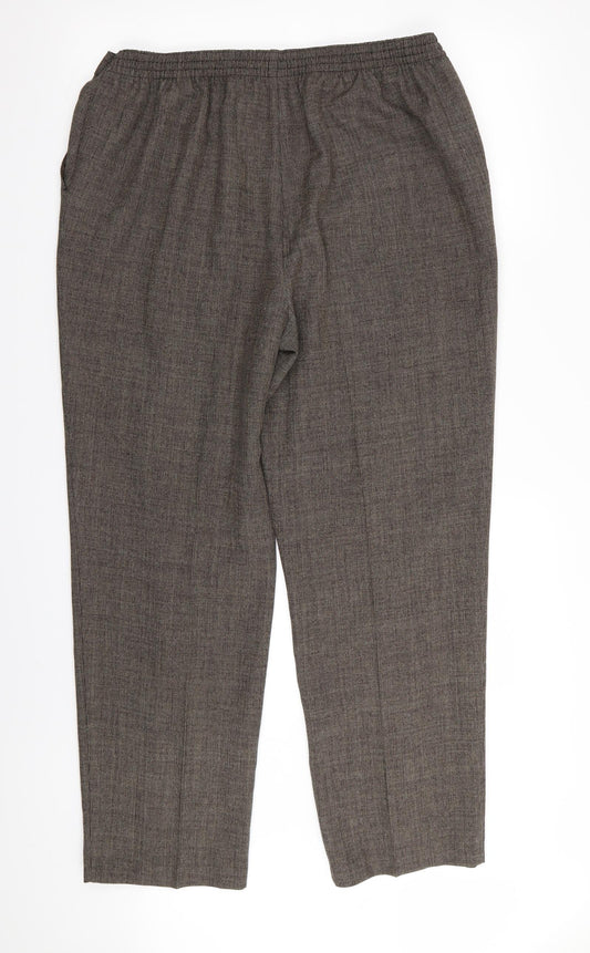 M&S Womens Brown Trousers Size 18 L29 in