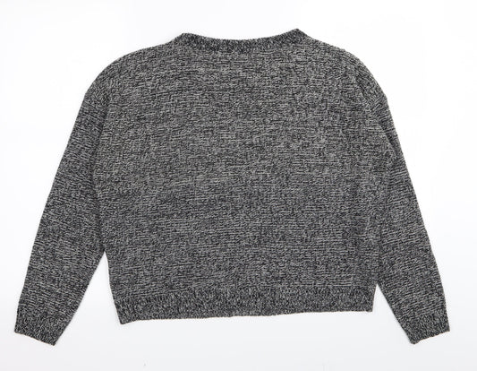 brave sould Womens Black Pullover Jumper Size M