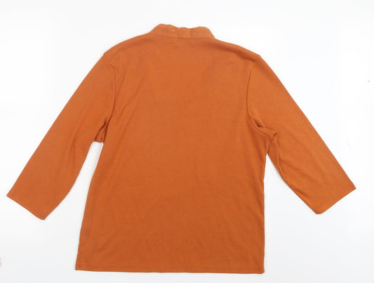 Emerco Womens Orange Pullover Jumper Size 20