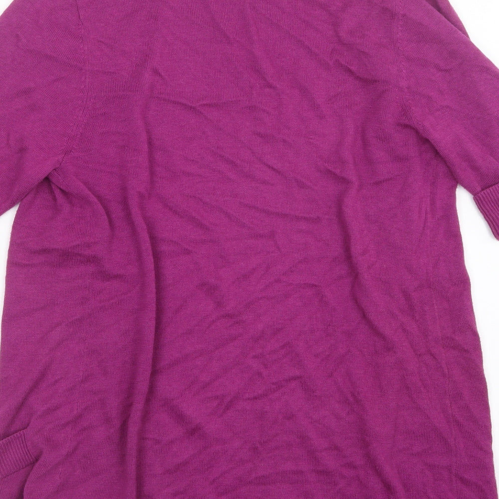 BHS Womens Purple Knit Cardigan Jumper Size 8