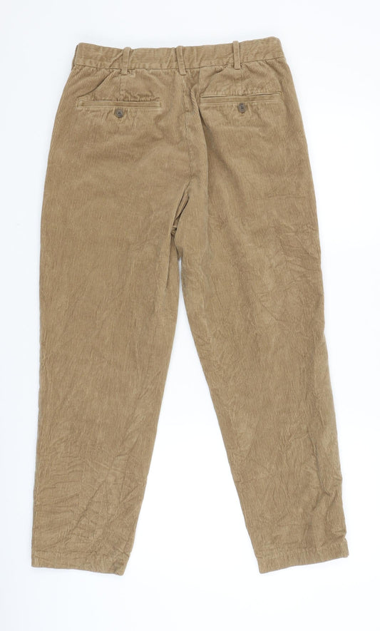 Preworn Womens Brown Trousers Size 8 L25.5 in