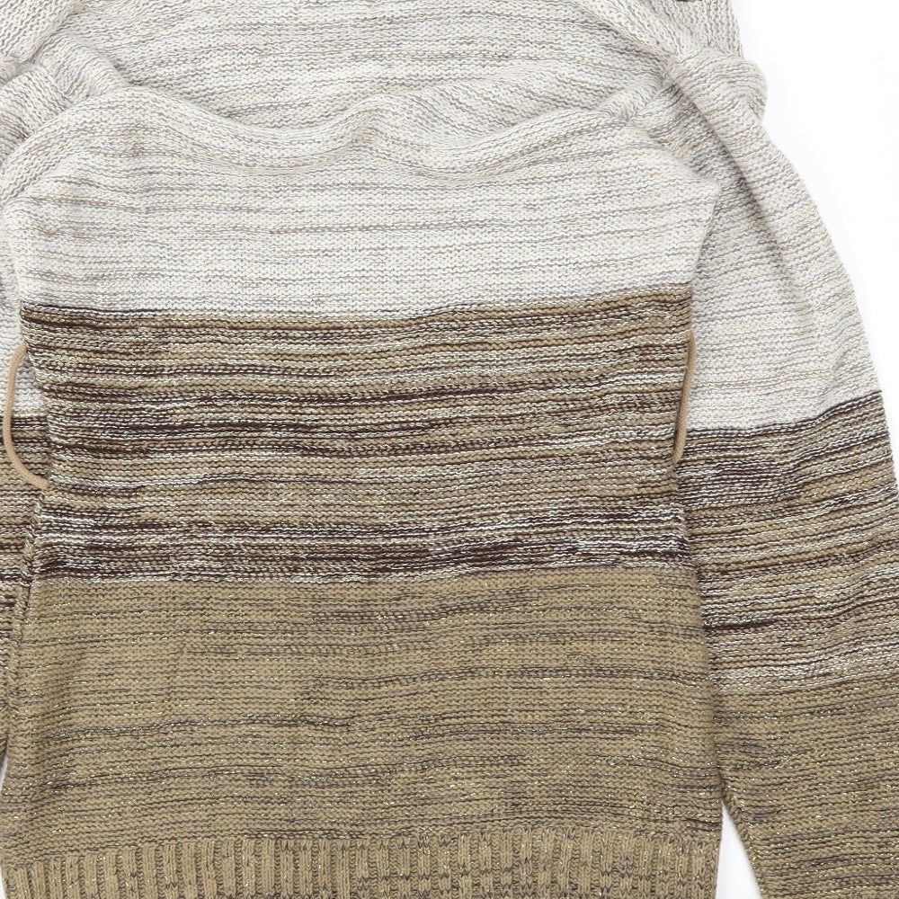 POUT Womens Gold Pullover Jumper Size M