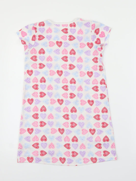Nutmeg Girls White Tunic T-Shirt Size 8-9 Years - Loveheart