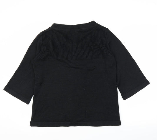 Estelle Womens Black Cardigan Jumper Size XL